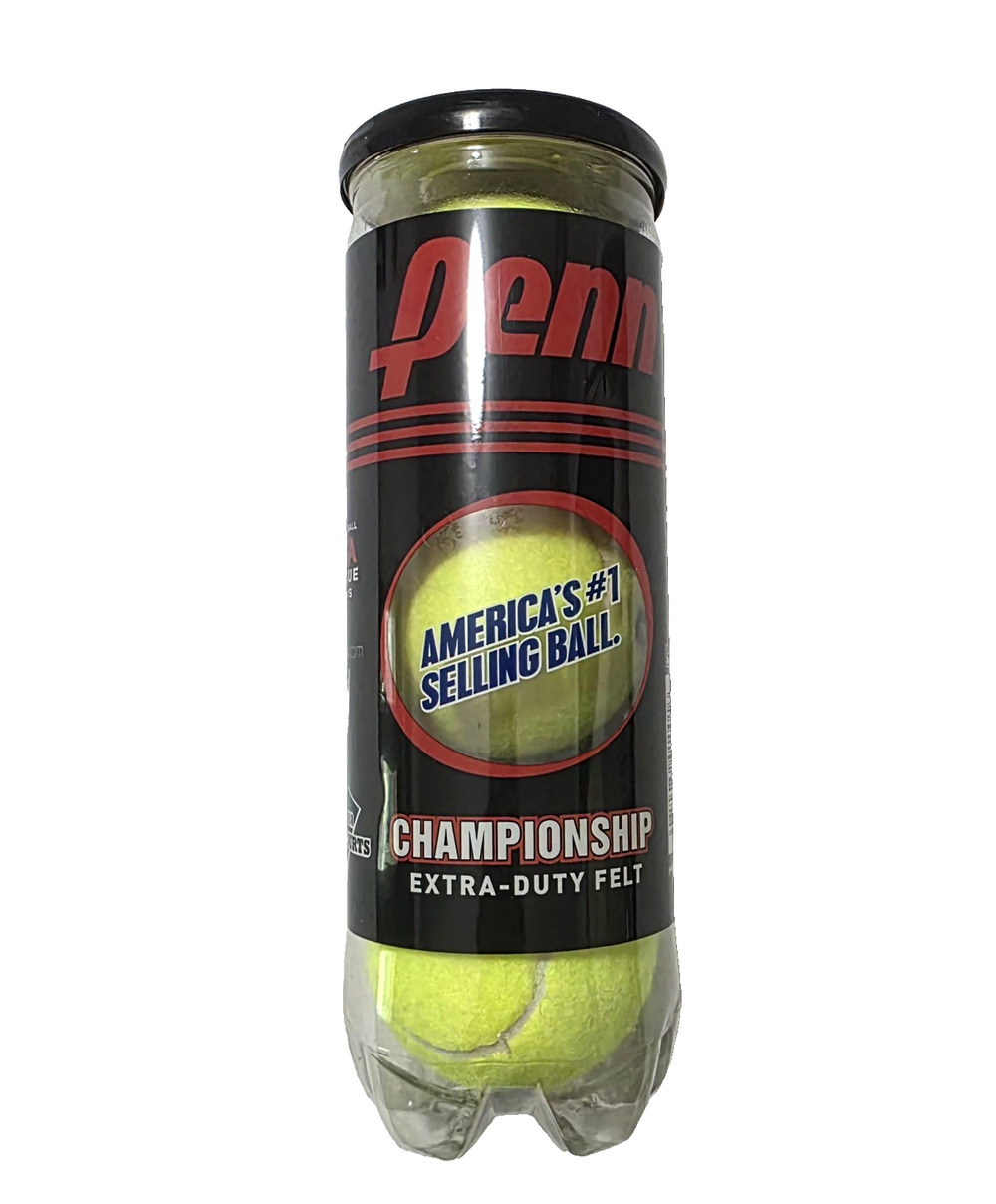 Penn Championship Tennis Balls -Extra Duty Felt Pressurized Balls 1 Can, 3 Balls